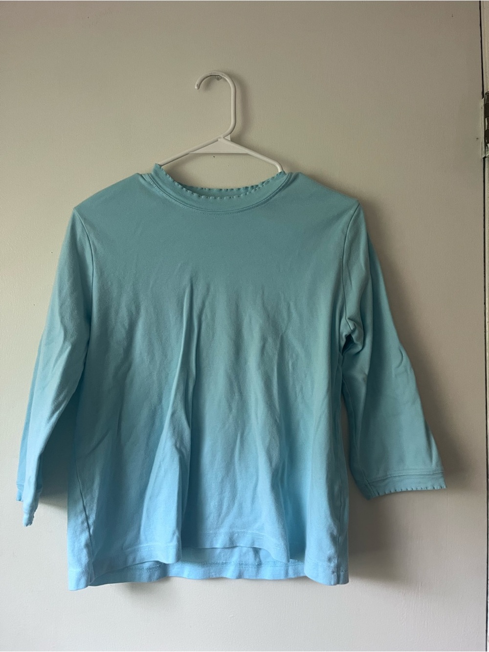 Orvis Women’s Soft Aqua Half Sleeve Cotton Tee Size Small